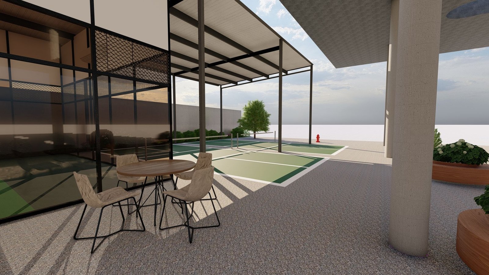 Airport Court — view 2